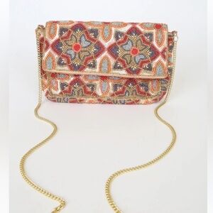 Lulus Style that Stuns Beaded Clutch with chain strap option